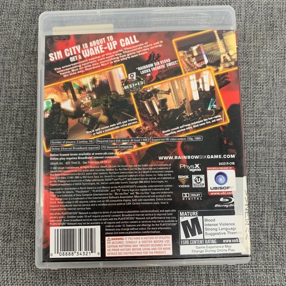 Tom Clancy's‎ Rainbow Six Vegas Playstation 3 Sin City Action - Picture 2 of 7